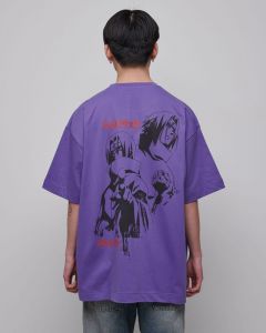 Naruto Shippuden T-Shirt Graphic Purple Size L