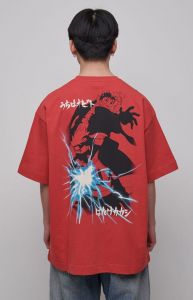 Naruto Shippuden T-Shirt Graphic Red Size L