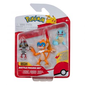 Pokémon Battle Figure Set 3-Pack Pawniard, Squirtle #1, Monferno 5 cm Jazwares