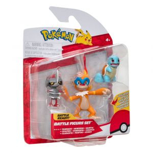 Pokémon Battle Figure Set 3-Pack Pawniard, Squirtle #1, Monferno 5 cm Jazwares