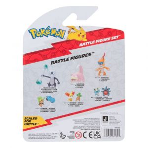 Pokémon Battle Figure Set 3-Pack Pikachu (Female), Litwick, Slowpoke 5 cm Jazwares