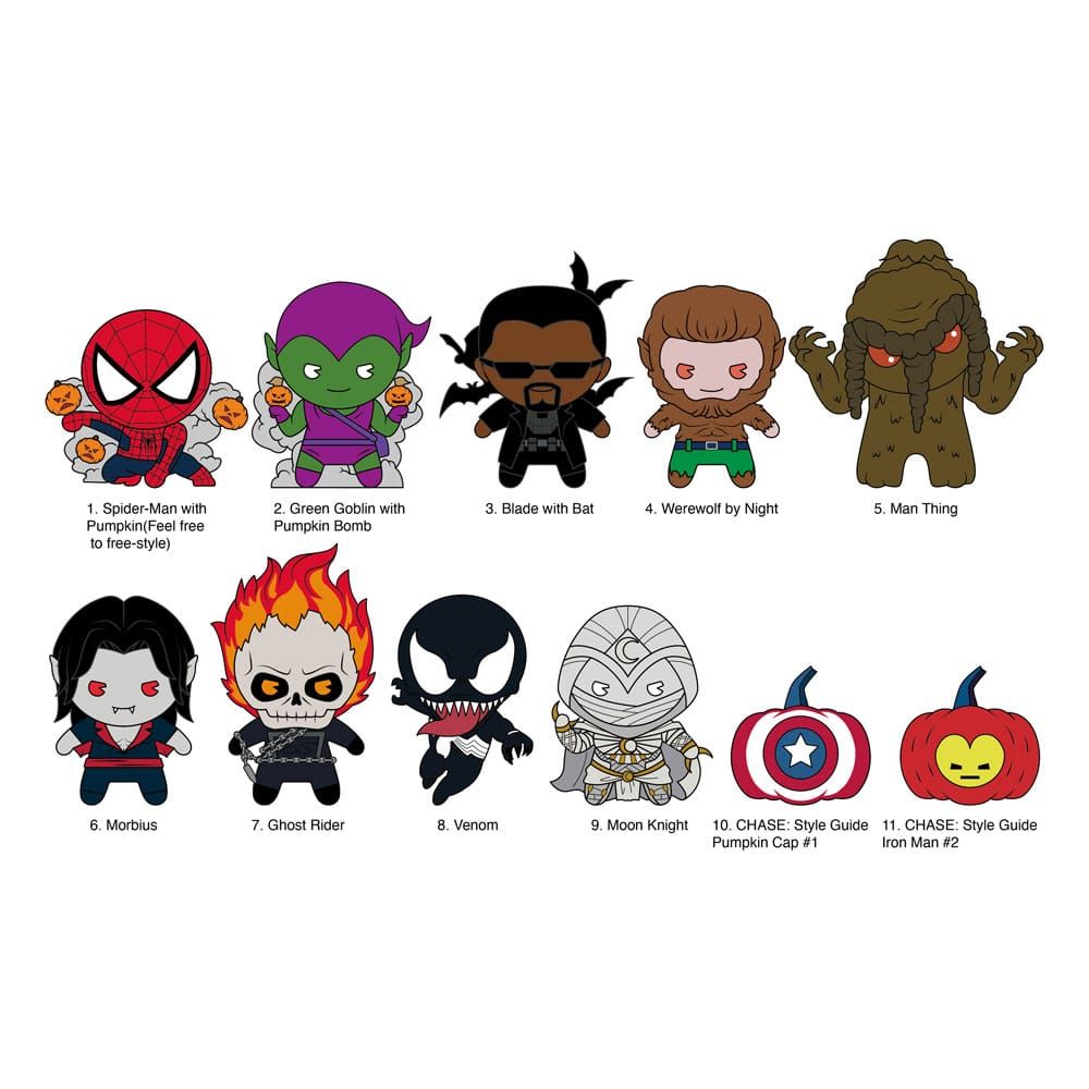 Marvel 3D PVC Bag Clips Halloween/Strange Tales Series 1 Display (24) Monogram Int.