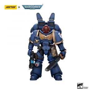 Warhammer 40k Action Figure 1/18 Ultramarines Jump Pack Intercessors Sergeant With Plasma Pistol And Power Sword 12 cm Joy Toy (CN)