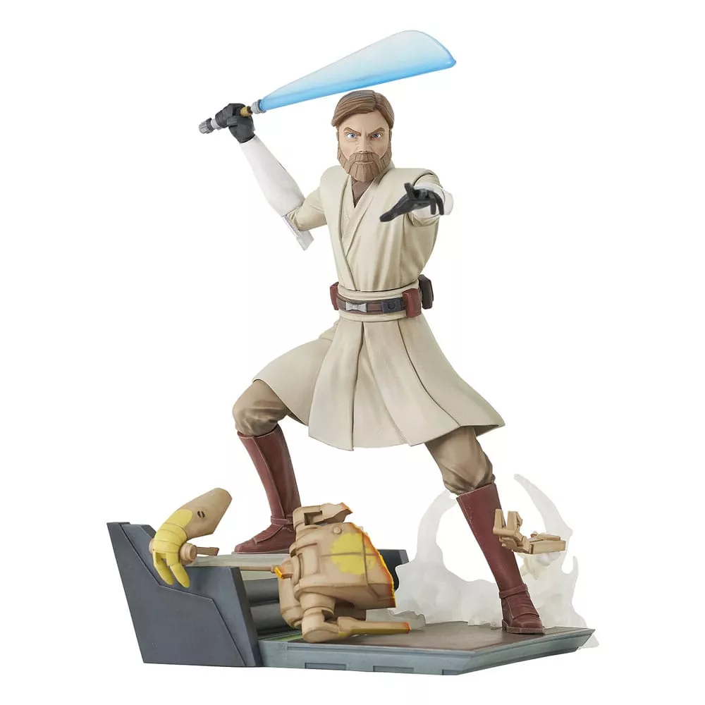 Star Wars: The Clone Wars Deluxe Gallery PVC Statue General Obi-Wan Kenobi 23 cm Gentle Giant