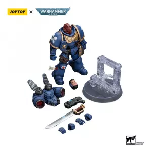 Warhammer 40k Action Figure 1/18 Ultramarines Jump Pack Intercessors Sergeant With Plasma Pistol And Power Sword 12 cm Joy Toy (CN)