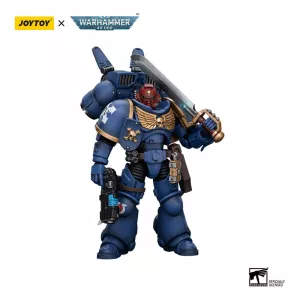 Warhammer 40k Action Figure 1/18 Ultramarines Jump Pack Intercessors Sergeant With Plasma Pistol And Power Sword 12 cm Joy Toy (CN)