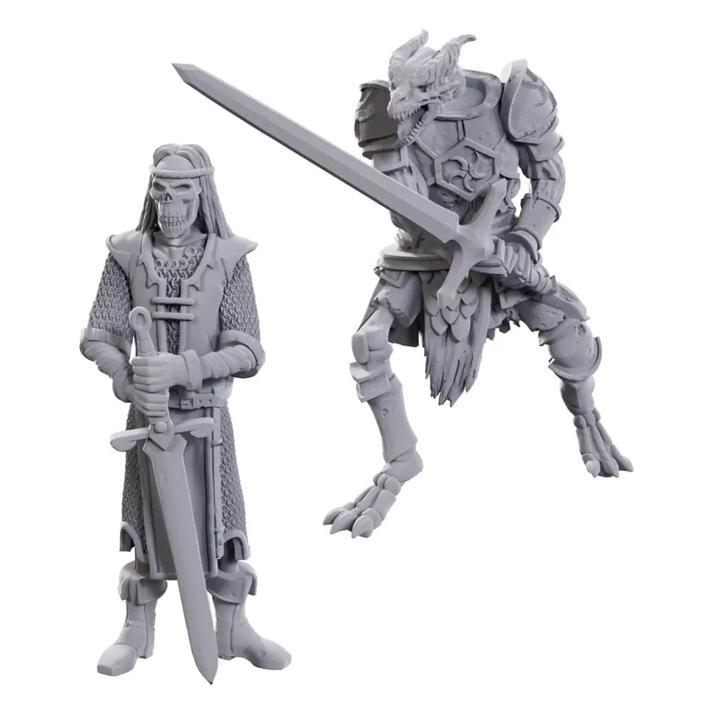 D&D Nolzur's Marvelous Miniatures Unpainted Miniatures 2-Pack 50th Anniversary Skeleton Knights Wizkids