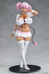 Original Character Statue 1/6 Black Gal Maid Succubus Cocoa Pink Ver. 30 cm Q-Six