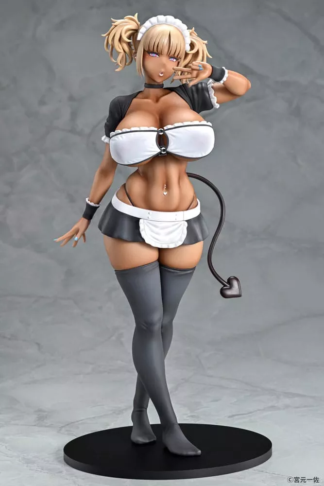 Original Character Statue 1/6 Black Gal Maid Succubus Cocoa 30 cm Q-Six