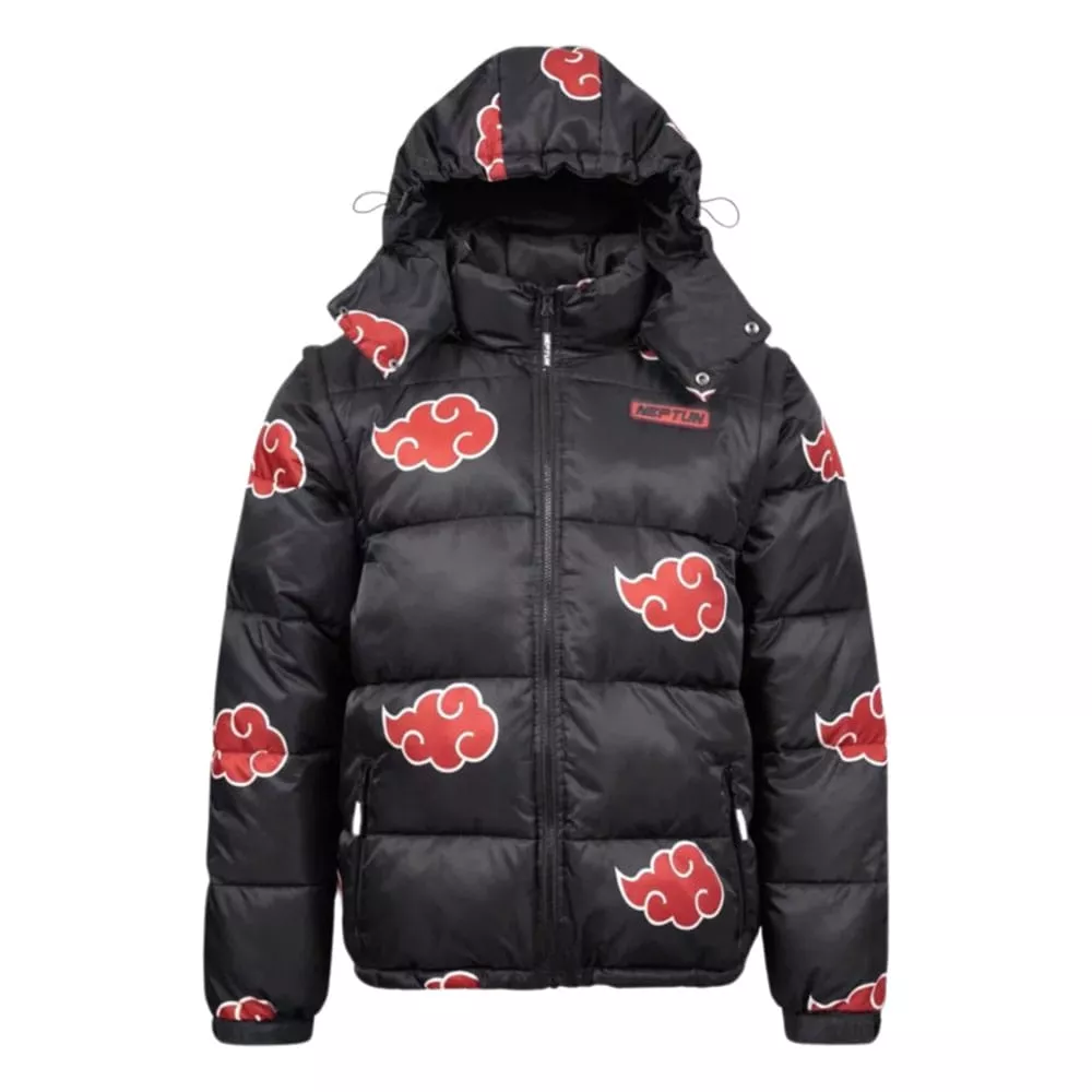 Naruto Puffer Jacket Akatsuki Red Size S Neptun