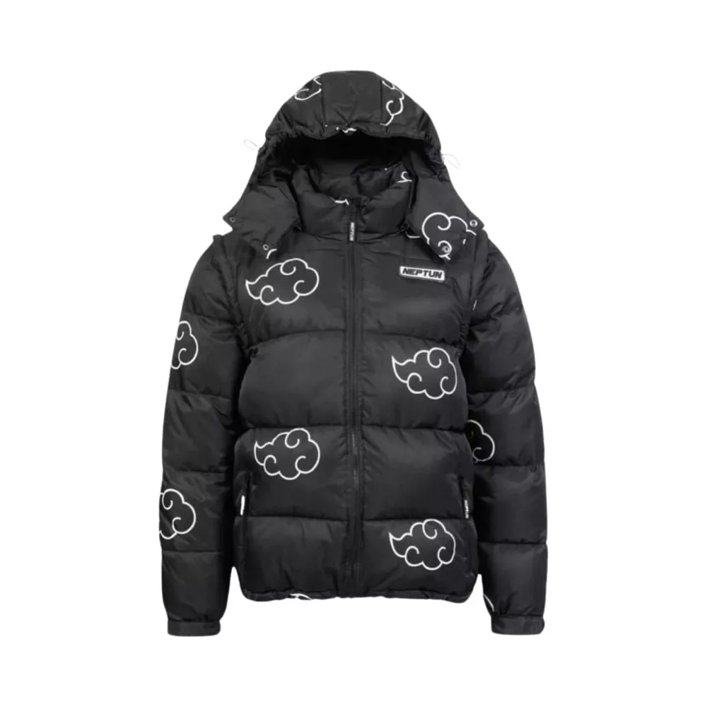 Naruto Puffer Jacket Akatsuki White Size S Neptun