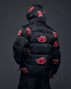 Naruto Puffer Jacket Akatsuki Red Size XS Neptun