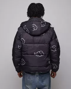 Naruto Puffer Jacket Akatsuki White Size M Neptun