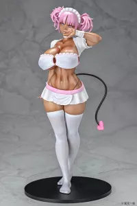 Original Character Statue 1/6 Black Gal Maid Succubus Cocoa Pink Ver. 30 cm Q-Six