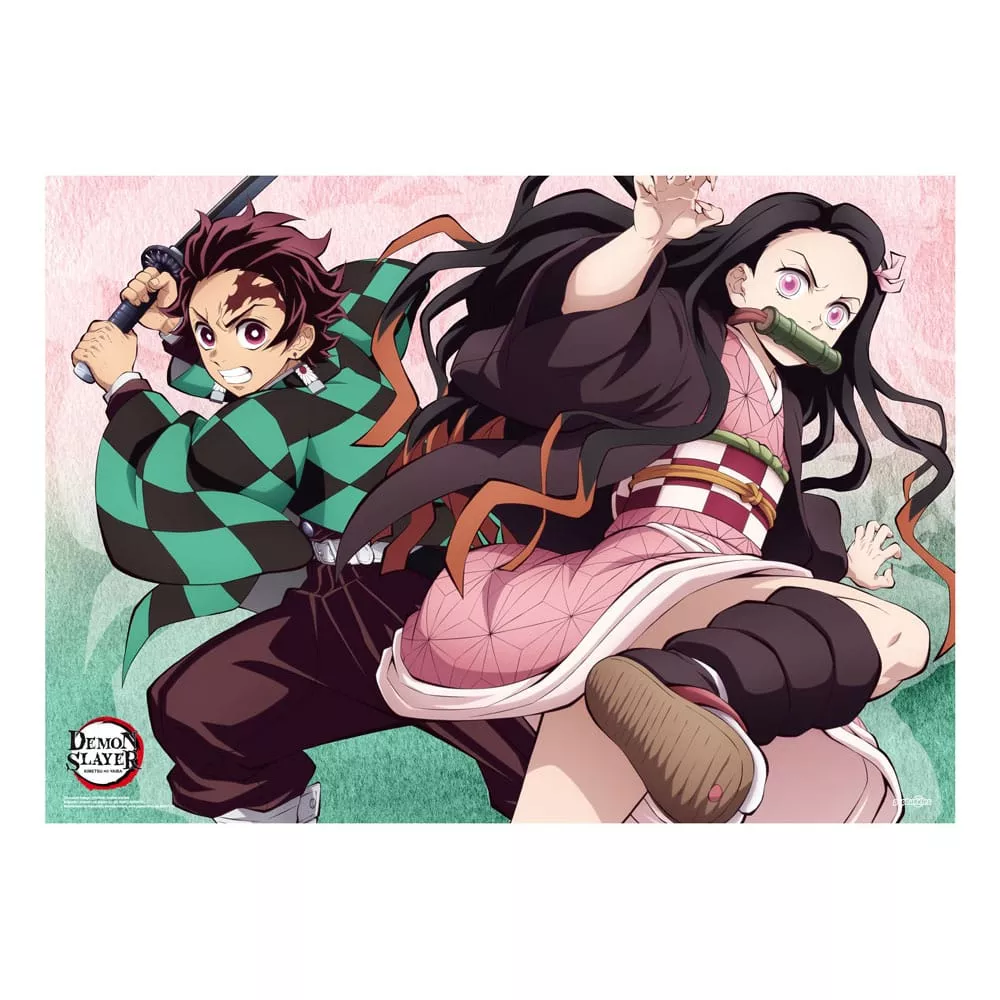 Demon Slayer: Kimetsu no Yaiba Fabric Poster Tanjiro And Nezuko 84 x 118 cm POPbuddies