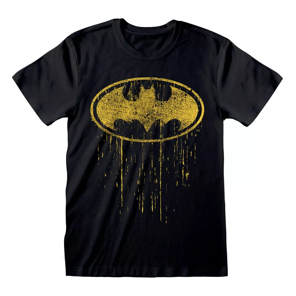 Batman T-Shirt Dripping Symbol Size L Heroes Inc