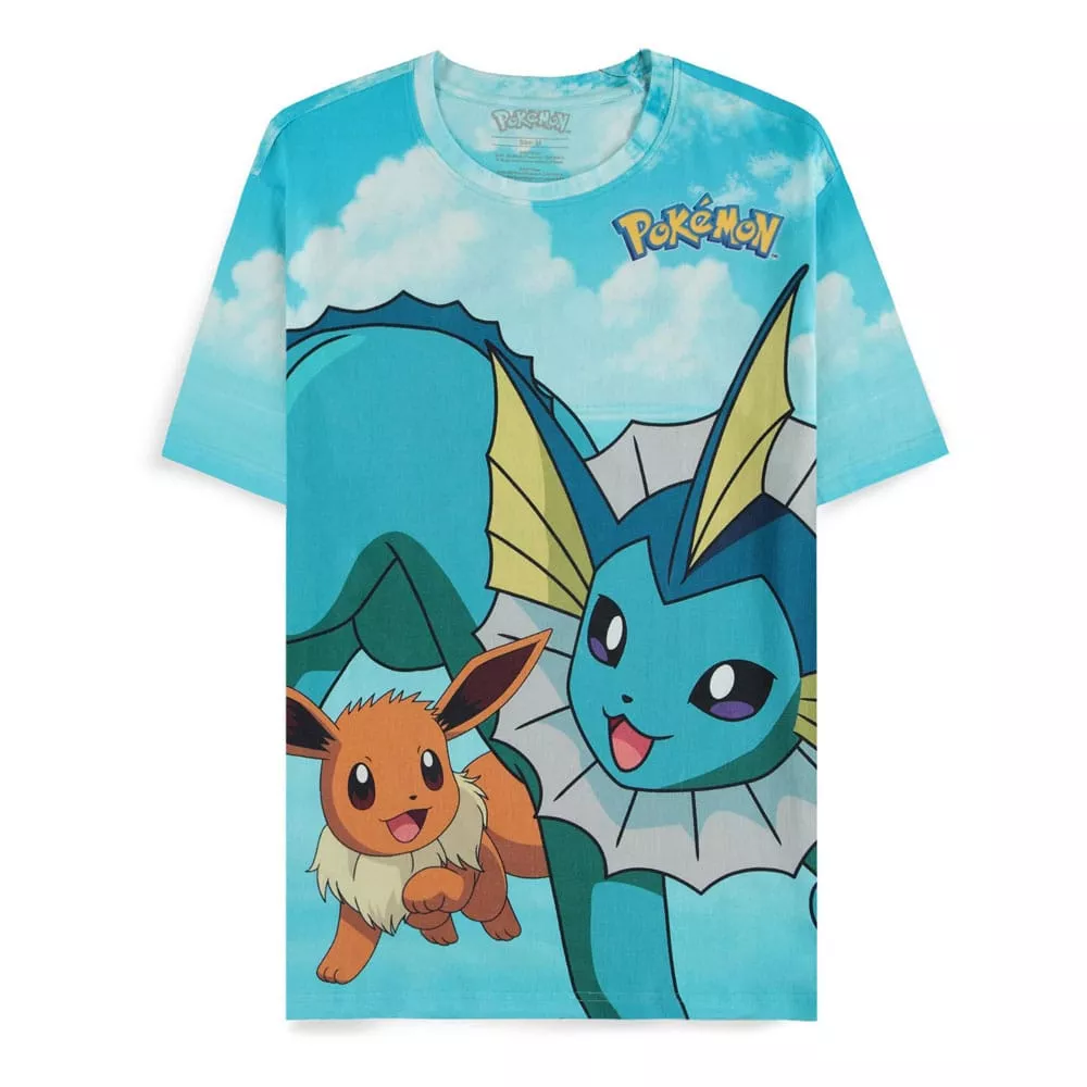 Pokémon T-Shirt Mirage AOP Eevee Evolutions Size M Difuzed