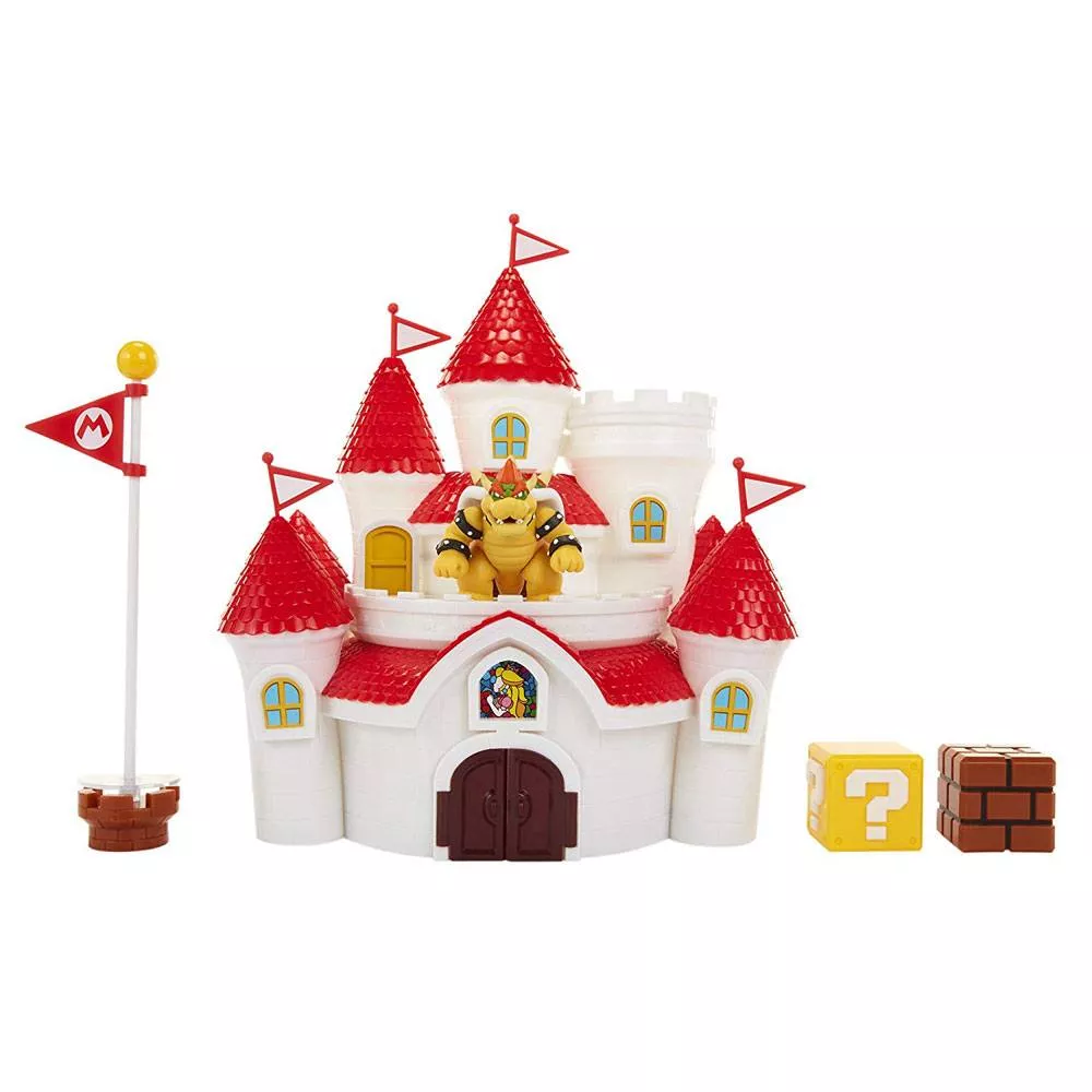 World of Nintendo Playset Super Mario Mushroom Kingdom Castle Jakks Pacific