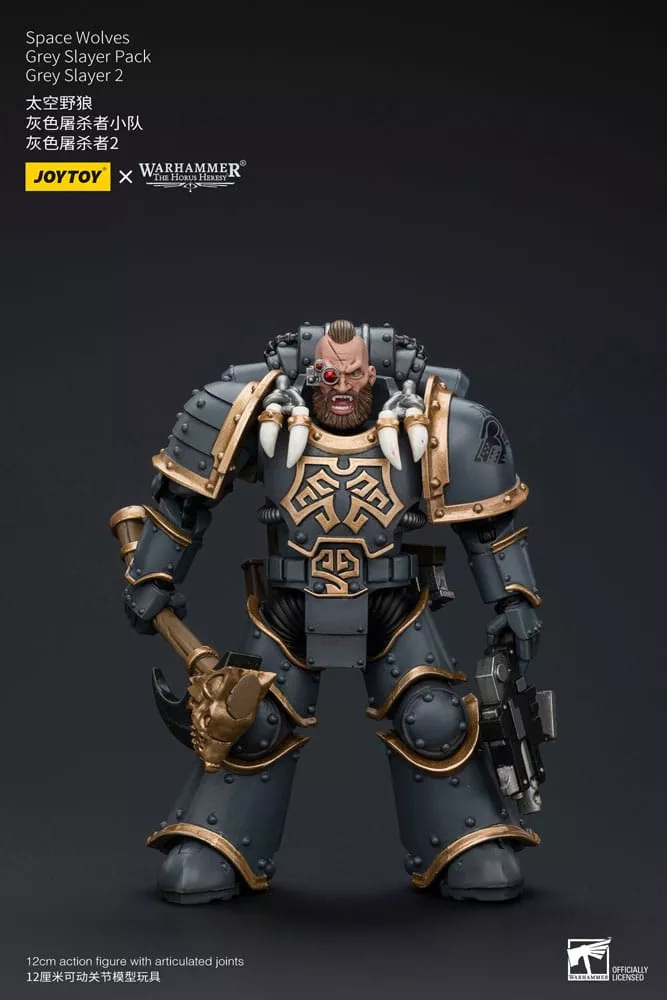 Warhammer The Horus Heresy Action Figure 1/18 Space Wolves Grey Slayer Pack Grey Slayer 2 12 cm Joy Toy (CN)