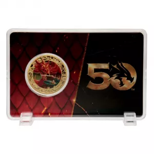 Dungeons & Dragons Collectable Coin 50th Anniversary with Colour Print 24k Gold Plated Edition 4 cm FaNaTtik