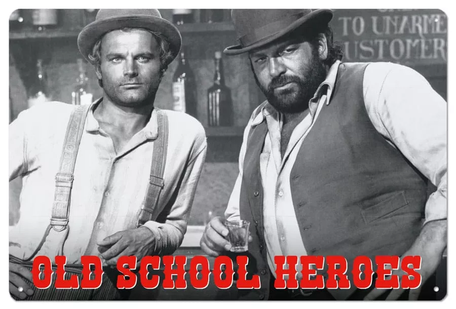 Bud Spencer & Terence Hill Tin Sign Old School Heroes 20 x 30 cm Blechwaren Fabrik Braunschweig