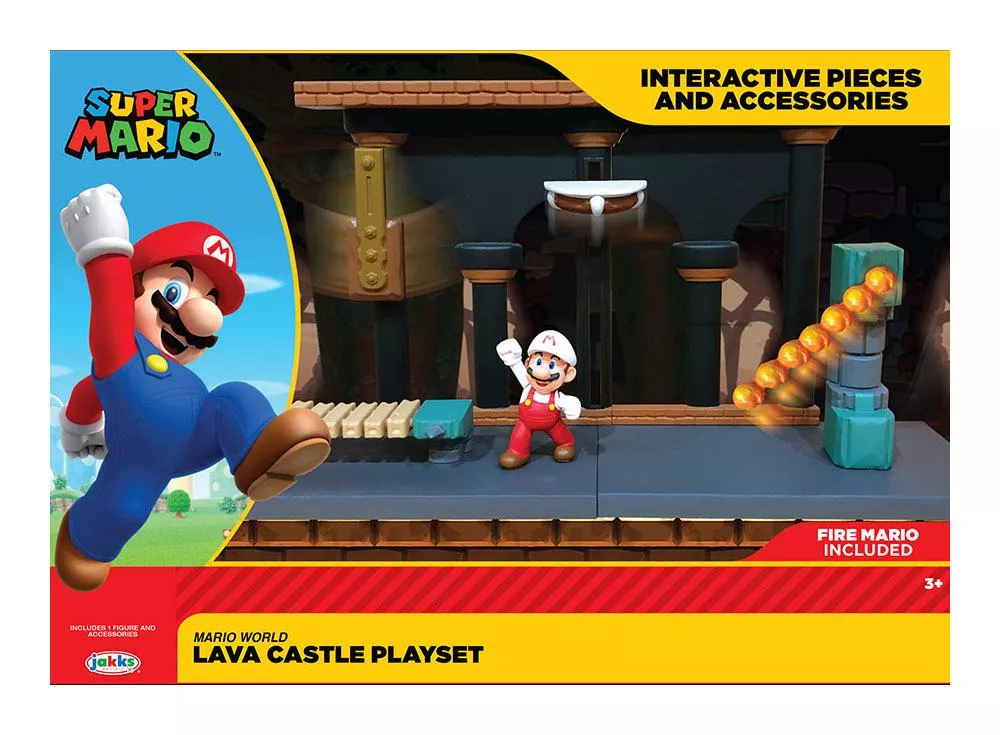 World of Nintendo Super Mario Playset Lava Castle Jakks Pacific