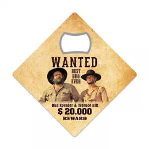 Bud Spencer & Terence Hill Bottle Opener Fridge Magnet Wanted