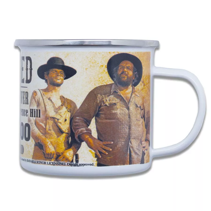 Bud Spencer & Terence Hill Enamel Mug Wanted Blechwaren Fabrik Braunschweig