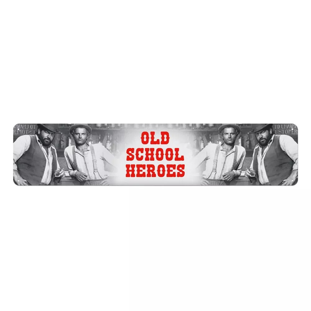 Bud Spencer & Terence Hill Tin Sign Old School Heroes 46 x 10 cm Blechwaren Fabrik Braunschweig