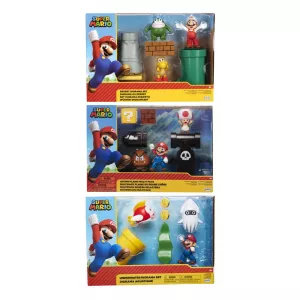 World of Nintendo Super Mario Diorama Set Assortment (6) Jakks Pacific