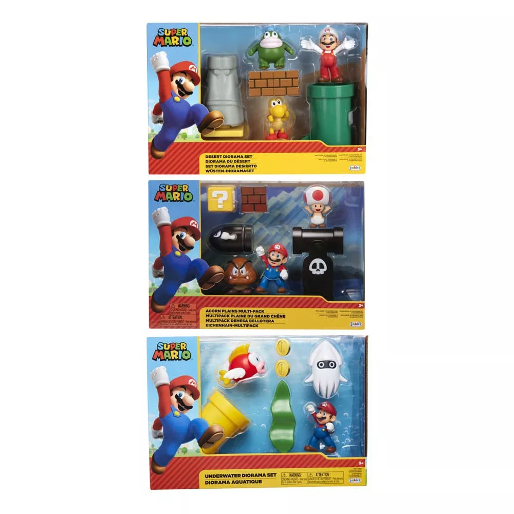 World of Nintendo Super Mario Diorama Set Assortment (6) Jakks Pacific