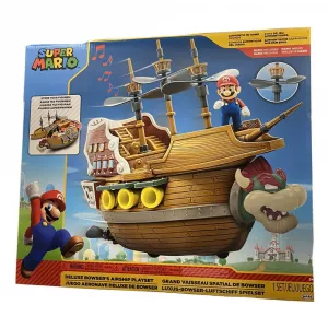 World of Nintendo Super Mario Playset Bowser's Airship Deluxe Jakks Pacific