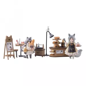 Decorated Life Collection PVC Statue Tea Time Cats - Cat Town Bakery Staff & Customer Set 12 cm Ribose