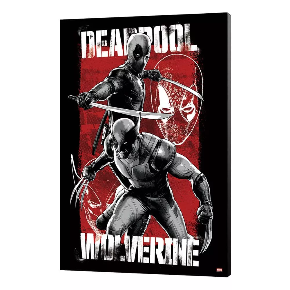 Marvel Wooden Wall Art Deadpool & Wolverine 03 Maximum Effort 35 x 50 cm Semic