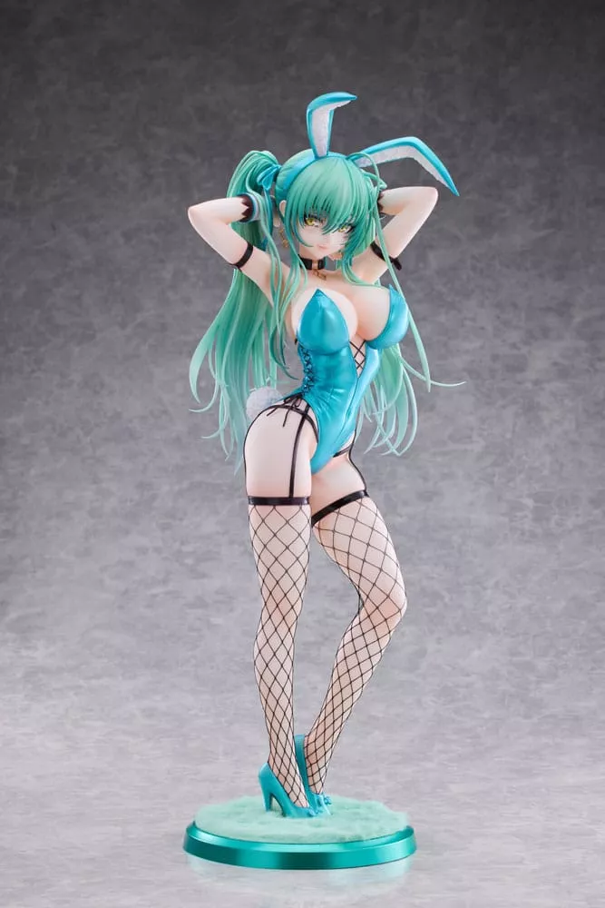 Original Character PVC Statue 1/4 Green Twin Tail Bunny-chan Fishnet Tights Ver. 43 cm PartyLook