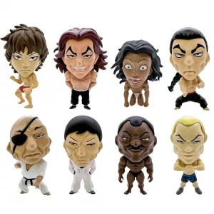 Baki Hanma 16d Collectible Figure Collection PVC Figures 8-Pack Baki Hanma 6 cm 16 directions