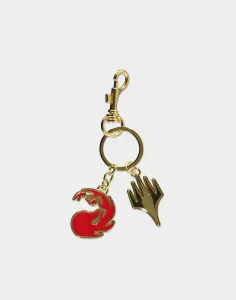 Magic: The Gathering Metal Keychain Red Mana Difuzed