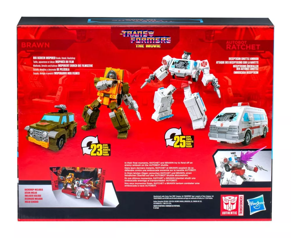 The Transformers: The Movie Studio Series Deluxe Class Action Figure 2-Pack Brawn & Autobot Ratchet 11 cm Hasbro