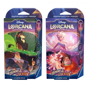 Disney Lorcana TCG Himmelsleuchten Starter Decks Display (8) *German Edition* Ravensburger