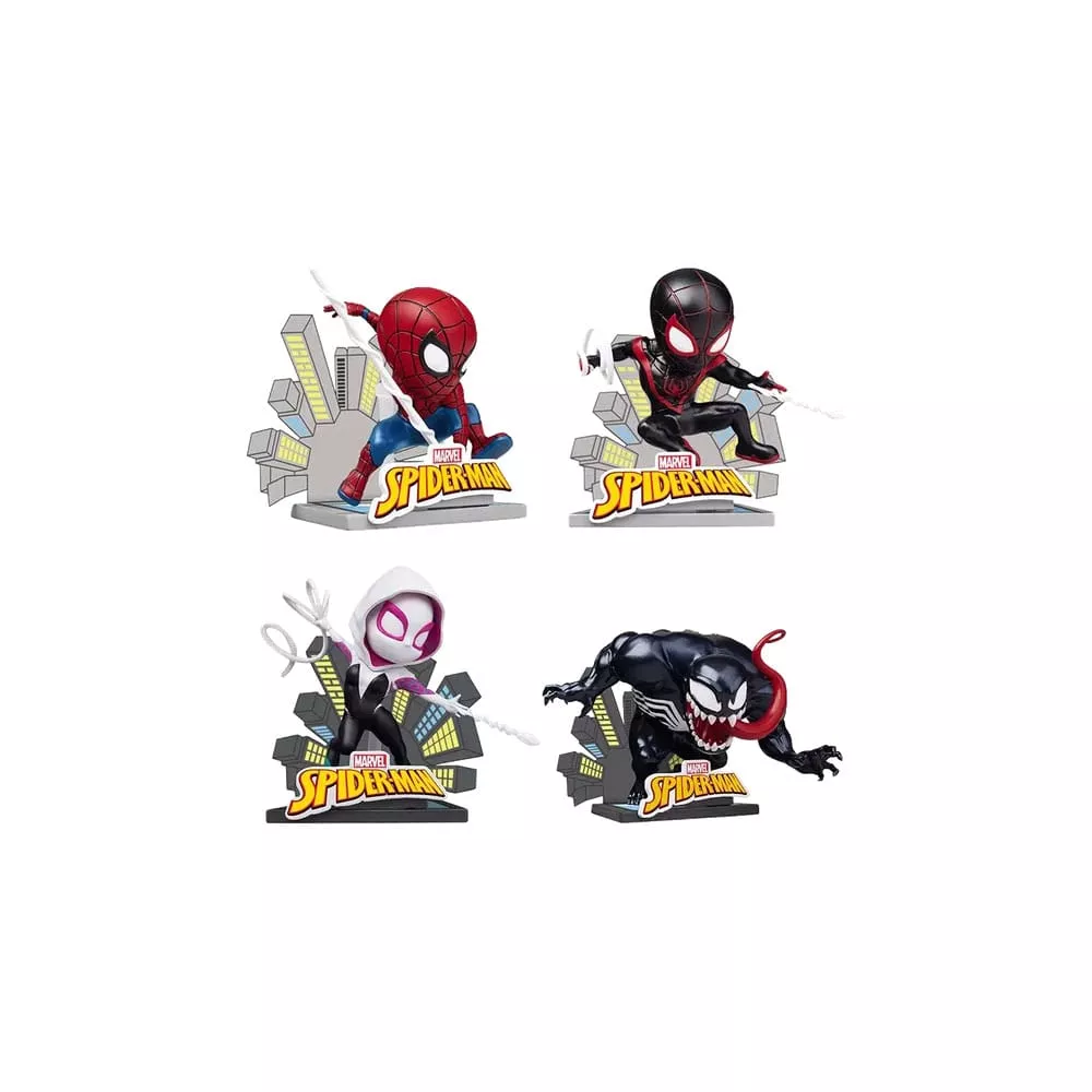 Marvel Hero Box Attack Series Mini Figures Spider-Man 8 cm Display (6) YuMe Toys