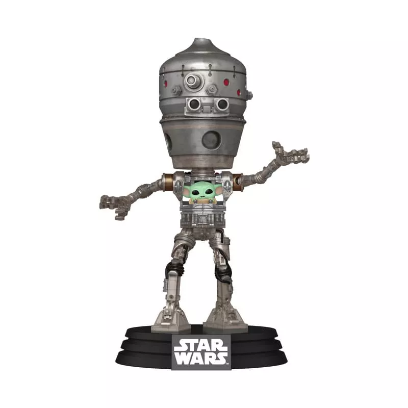 Star Wars: The Mandalorian POP! Deluxe Vinyl Bobblehead Figure IG-12 with Grogu 17 cm Funko