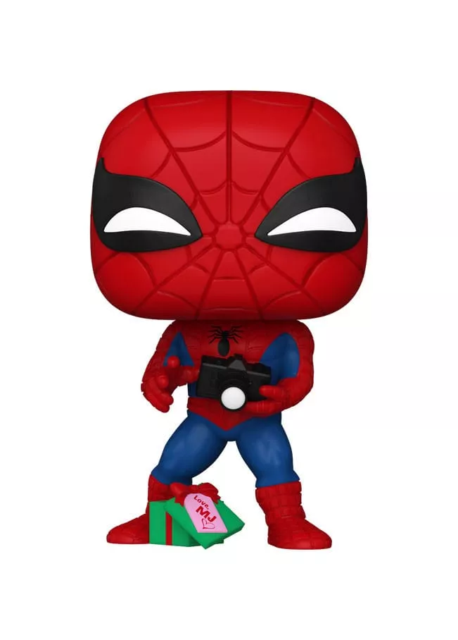 Marvel POP! Vinyl Figure Holiday Spiderman w/Open gift 9 cm Funko