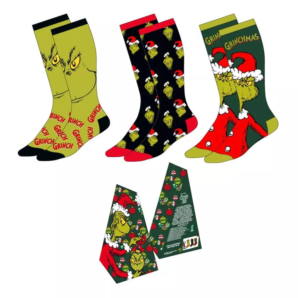 The Grinch Socks 3-Pack 38-45 Cerdá