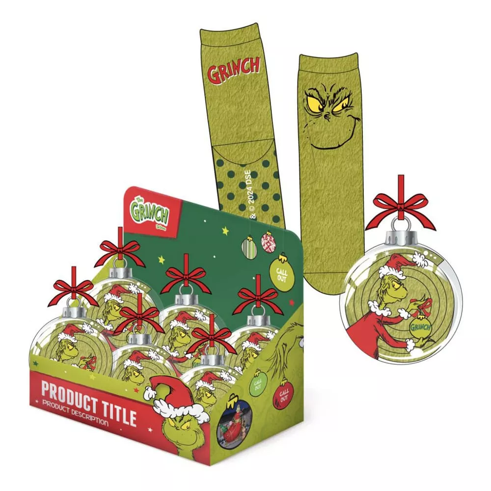 The Grinch Tree Ornment with Anti-Slip Socks 38-45 Cerdá