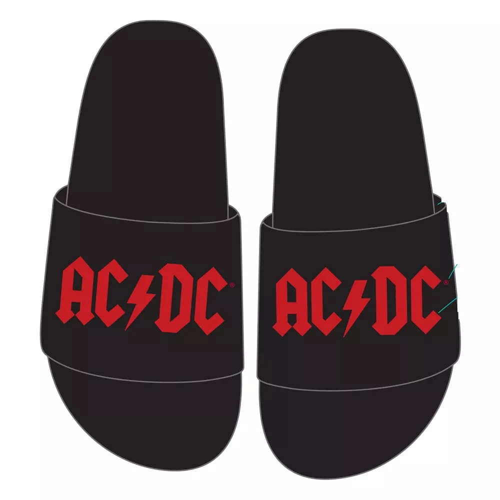 AC/DC Slippers Logo Size L Heroes Inc