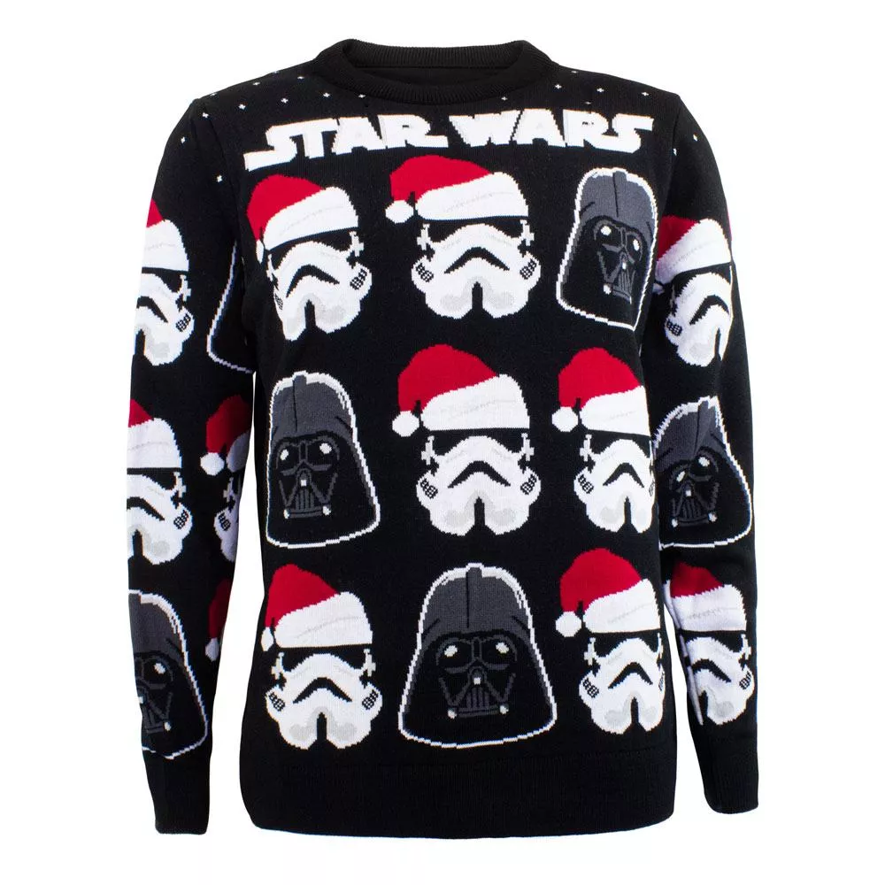 Star Wars Sweatshirt Christmas Jumper Darth Vader / Stormtrooper Size M Heroes Inc