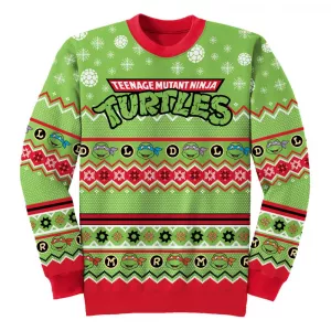 Teenage Mutant Ninja Turtles Sweatshirt Christmas Jumper LDRM Repeat Size S