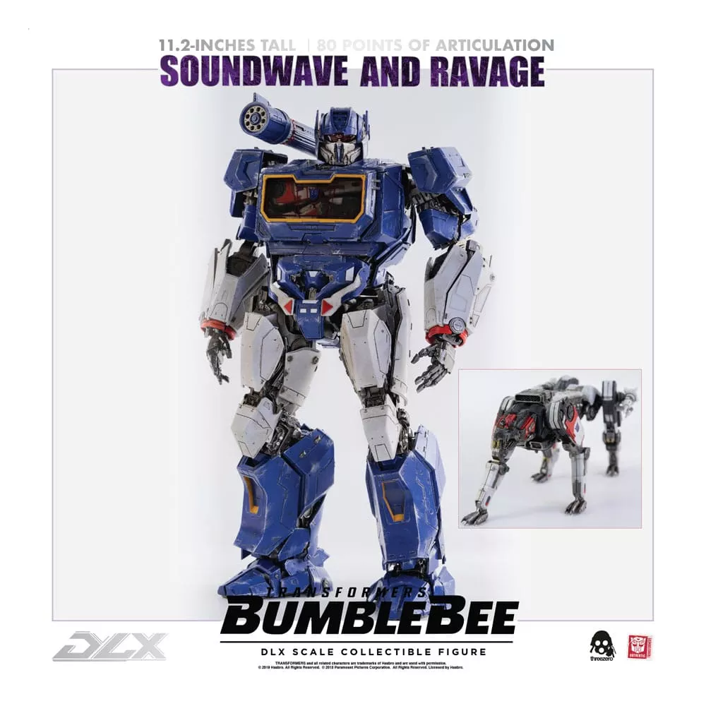 Transformers Bumblebee DLX Action Figure 2-Pack 1/6 Soundwave & Ravage 28 cm ThreeZero