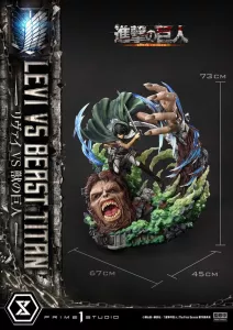 Attack on Titan Ultimate Premium Masterline Series Statue 1/4 Levi Versus Beast Titan 73 cm Prime 1 Studio