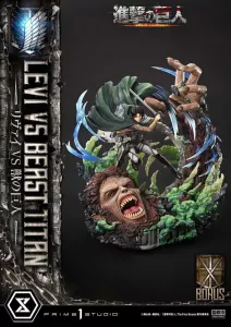 Attack on Titan Ultimate Premium Masterline Series Statue 1/4 Levi Versus Beast Titan Bonus Version 73 cm Prime 1 Studio